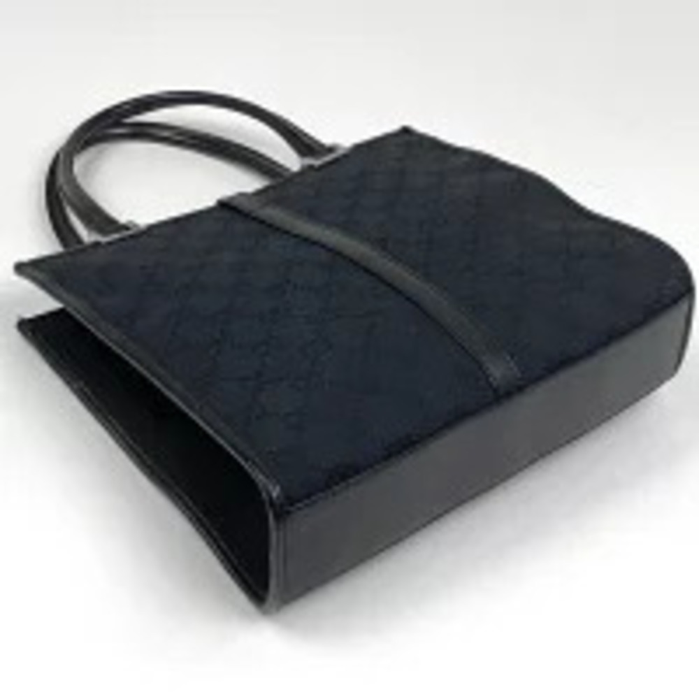 Gucci Black Canvas Jackie Bag GG Tote Handbag Black